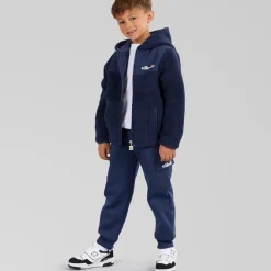 Drenge Enrique Sherpa Hættejakke Og Joggingbukser Navy