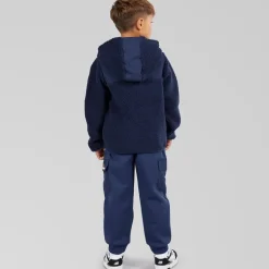 Drenge Enrique Sherpa Hættejakke Og Joggingbukser Navy