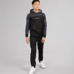 Drenge Farveblok Træningsdragt Mørk Charcoal Marl /​ Sort