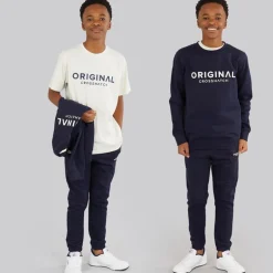 Drenge Fire Dele Hættetrøje Sweatshirt T-shirt Og Joggingbukser Sæt Navy/​Off White