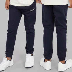 Drenge Fire Dele Hættetrøje Sweatshirt T-shirt Og Joggingbukser Sæt Navy/Off White