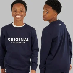 Drenge Fire Dele Hættetrøje Sweatshirt T-shirt Og Joggingbukser Sæt Navy/Off White