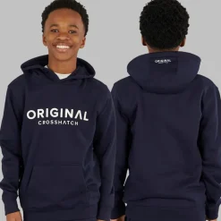Drenge Fire Dele Hættetrøje Sweatshirt T-shirt Og Joggingbukser Sæt Navy/Off White