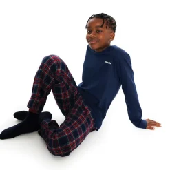 Drenge Folau Flanel Check Lounge Bukser Blå/​Rød/​Hvid/​Gul Check Flanel