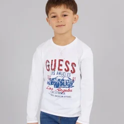 Drenge langærmet T-shirt Pure White