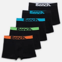 Drenge Lanner Fem Pak Boksershorts Sort