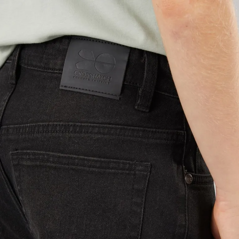 Drenge lige jeans sort vasket