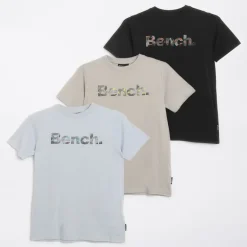 Drenge Lockin Tre Pak T-shirts Frost Grey/​Sort/​Blue Aura