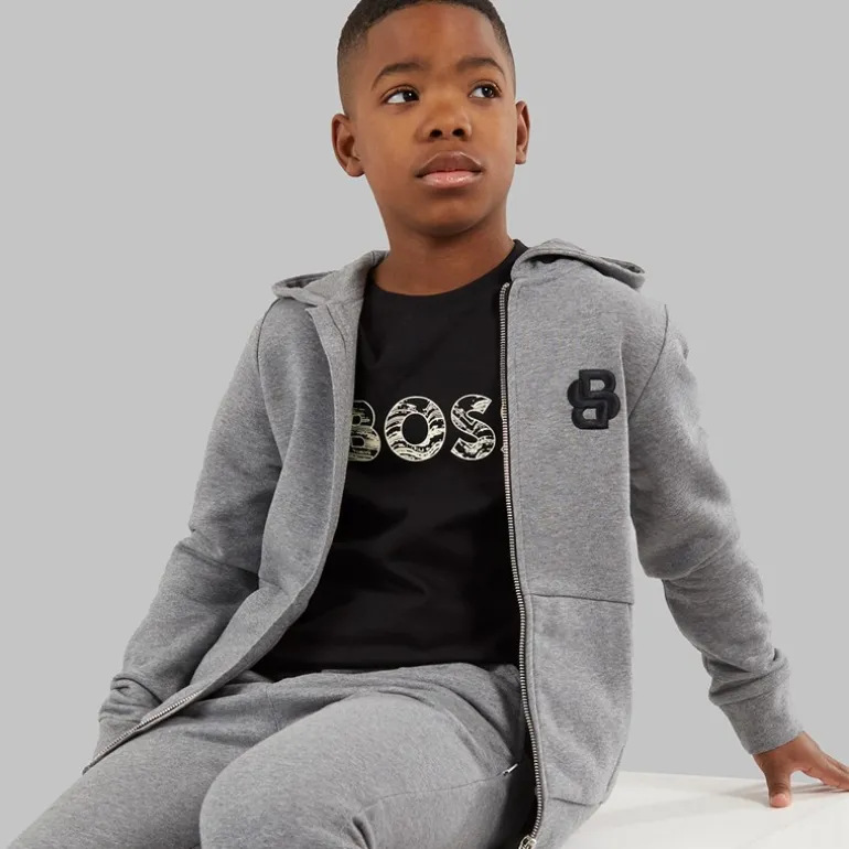 Drenge lynlås hættetrøje Heather Grey