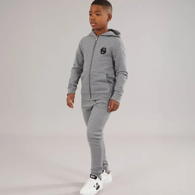 Drenge lynlås hættetrøje Heather Grey