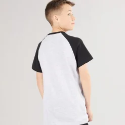 Drenge Marster Fem Pakke T-Shirts Gråmeleret /​ Is /​ Blågrøn /​ Hvid /​ Skiferblå