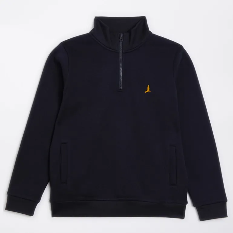 Drenge Quarter Zip Sweatshirt Navy