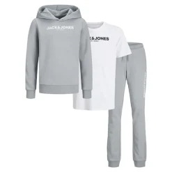 Drenge Rarry Tre Dels Træningsdragt Og T-Shirt Sæt Alloy /​ Hvid