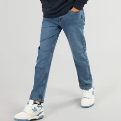 Drenge Reg Fit Jeans Mellemblå