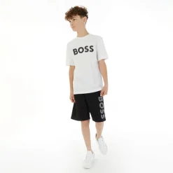 Drenge Shorts af jerseystof Sort