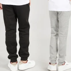 Drenge Thomas Joggingbukser 2-pak Lys grå Melange/​Sort