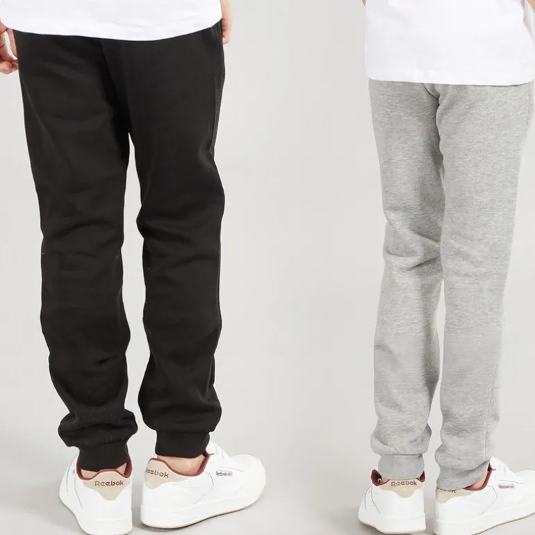 Drenge Thomas Joggingbukser 2-pak Lys grå Melange/Sort