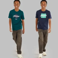 Drenge Tiley Rund Hals To Pakke T-shirts Dyb Teal/​Navy Blazer