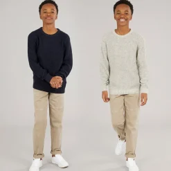 Drenge To Pak Strik Crew Neck Jumpere Moonbean / Sky Captain