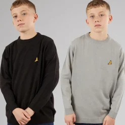 Drenge to pak sweatre sort/​sølvgrå melange