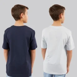 Drenge to pak T shirts Navy Pale Blue