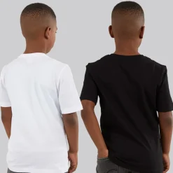 Drenge to pak t shirts sort hvid Black White