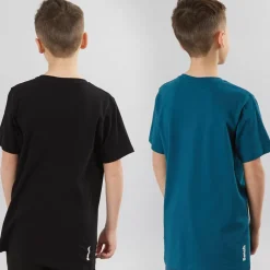 Drenge Trinti To-Pak T-Shirts Teal/​Sort