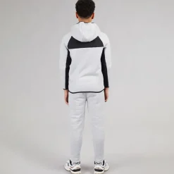 Drenge Træningsdragt med Paneler Lysegråmeleret /​ Sort