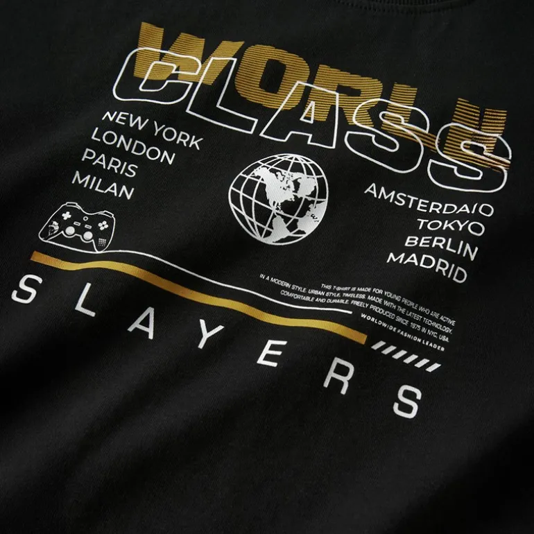 Drenge Victor T-shirt Sort