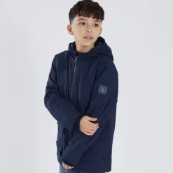 Drengeparka med spids foran Marineblå Blazer