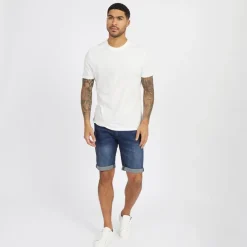 Duck And Cover Herre Zeki Denim Shorts Mørk Vask