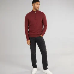 Herre 1/​4 Zip Funnel Neck Jumper Vin