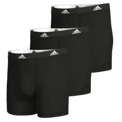 Herre Aktiv Flex Bomuld Tre Pak Boksershorts Sort