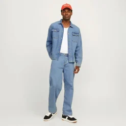 Herre Alex SQ 704 Baggy Fit Jeans Lyseblå