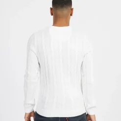 Herre Alliance Rundhals Trøje Vintage Hvid