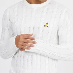 Herre Alliance Rundhals Trøje Vintage Hvid