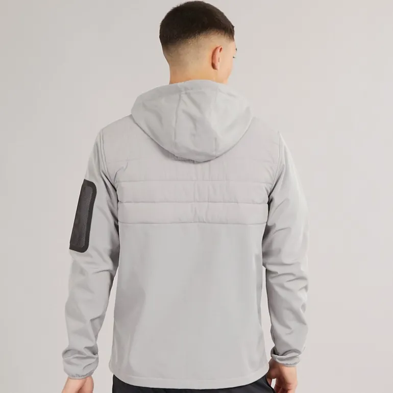 Herre Angiolo Hybrid Halv Lynlås Jakke Lys Grå