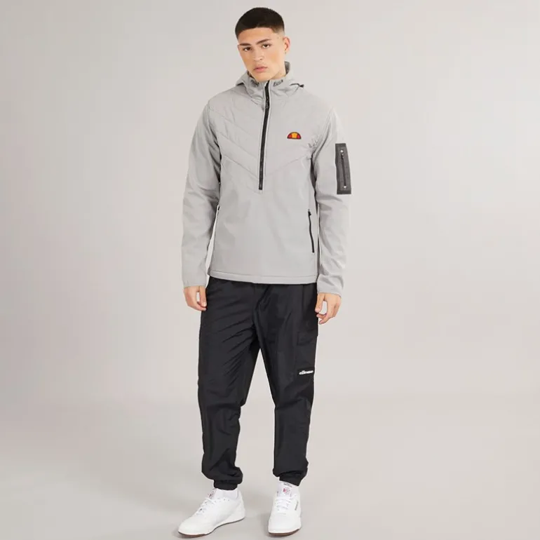 Herre Angiolo Hybrid Halv Lynlås Jakke Lys Grå