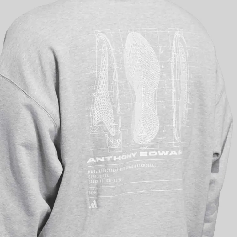 Herre Ant Edwards Grafisk Hættetrøje Medium Grey Heather