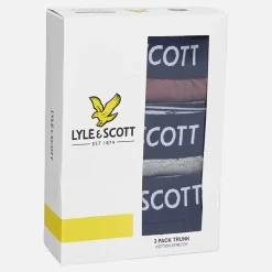 Herre Barclay Tre Pak Underbukser Flint/​Grå Melange/​Marineblå