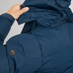 Herre Belvoir Vandtæt Foret Lang Jakke Navy