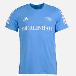 Herre Berlin Halv Marathon Løbe Top Blue Burst
