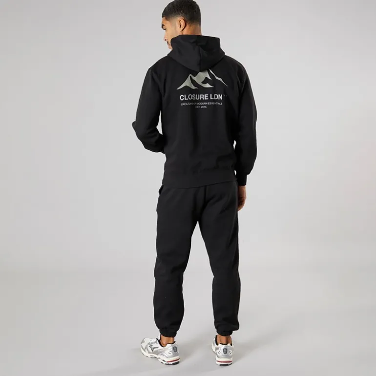 Herre Bjerg Silhuet Træningsdragt Sort/Olive