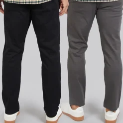 Herre Bolton Dean AKM Chinoer To-pak Mørkegrå/​Sort