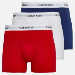 Herre bomuld stretch tre boxer pak underbukser Hvid/​Rød