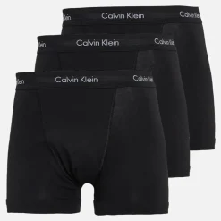 Herre Bomuld Stretch Tre Pak Boxer Trusser Sort/​Sort