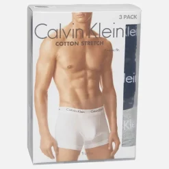 Herre Bomuld Stretch Tre Pak Boxer Trusser Sort/​Grey Heather/​Subdued Logo