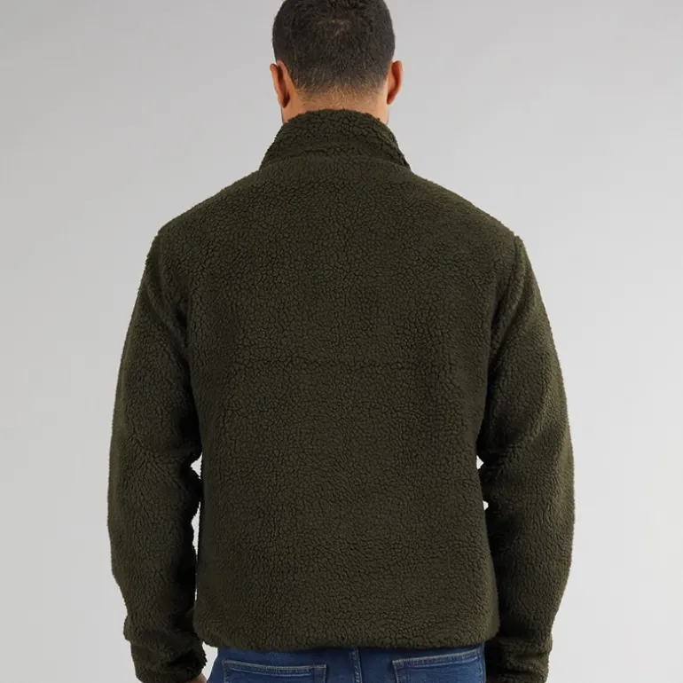 Herre Borg Fleece med tragthals Khaki