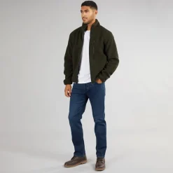 Herre Borg Fleece med tragthals Khaki