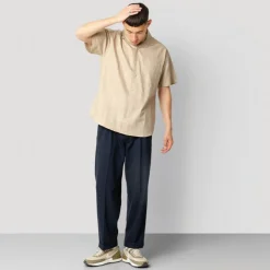 Herre Bowling Kortærmet Skjorte Khaki